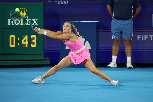 August 22, 2026, Mason, Oh, USA: Cincinnati Open Tennis 2026 - Sara Bejlek plays a ball against Coco Gauff in the Cincinnati Open Tennis Tournament held in Mason OH. 2026 08 22. ZUMAPress Mason USA - ZUMAn24_ 20260822_zaf_n24_330 Copyright: xWallyxNellx