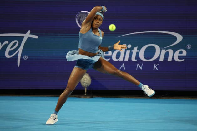August 22, 2026, Mason, Oh, USA: Cincinnati Open Tennis 2026 - Coco Gauff plays a ball against Sara Bejlek in the Cincinnati Open Tennis Tournament held in Mason OH. 2026 08 22. ZUMAPress Mason USA - ZUMAn24_ 20260822_zaf_n24_331 Copyright: xWallyxNellx