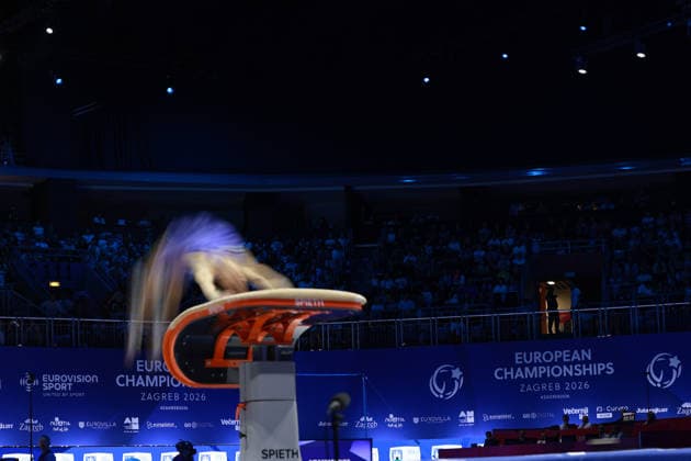 Zagreb, 22.08.2026. - 37TH EUROPEAN MEN™S ARTISTIC GYMNASTICS, Men s Artistic Gymnastics Apparatus Final Vault Individual SENIORS. 648 DUKHNO Arsenii (WG2) Men s Artistic Gymnastics Apparatus Final Horizontal bar Individual SENIORS  2S6A3761.JPG