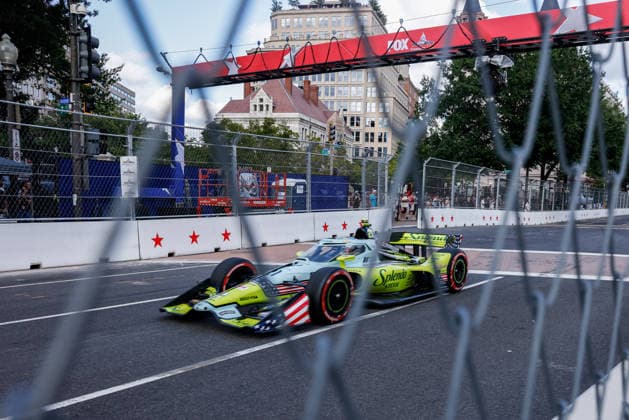 NTT IndyCar, Indy Car, IRL, USA series Freedom 250 Qualifying in Washington, DC WASHINGTON, D.C., UNITED STATES - AUGUST 22: Christian Rasmussen, driver of the 21 ECR Chevrolet, competes during qualifying for the NTT INDYCAR Series Freedom 250 in Washington, D.C., on August 22, 2026. U.S. President Donald Trump established the Freedom 250 Grand Prix weekend as part of the yearlong celebration marking the 250th anniversary of the United States. Mehmet Eser Anadolu District of Columbia United States. Editorial use only. Please get in touch for any other usage.  Copyright: x2026xAnadoluxMehmetxEserx