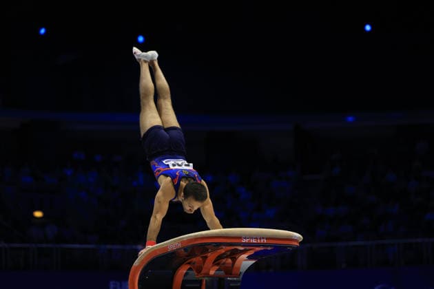 Zagreb, 22.08.2026. - 37TH EUROPEAN MEN™S ARTISTIC GYMNASTICS, Men s Artistic Gymnastics Apparatus Final Vault Individual SENIORS. 501 DAVTYAN Artur (ARM) Men s Artistic Gymnastics Apparatus Final Horizontal bar Individual SENIORS  2S6A4099.JPG