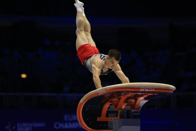 Zagreb, 22.08.2026. - 37TH EUROPEAN MEN™S ARTISTIC GYMNASTICS, Men s Artistic Gymnastics Apparatus Final Vault Individual SENIORS. 652 USACHEV Aleksei (WG2) Men s Artistic Gymnastics Apparatus Final Horizontal bar Individual SENIORS  2S6A4384.JPG