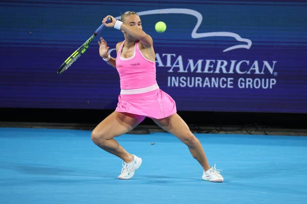 August 22, 2026, Mason, Oh, USA: Cincinnati Open Tennis 2026 - Sara Bejlek plays a ball against Coco Gauff in the Cincinnati Open Tennis Tournament held in Mason OH. 2026 08 22. ZUMAPress Mason USA - ZUMAn24_ 20260822_zaf_n24_427 Copyright: xWallyxNellx