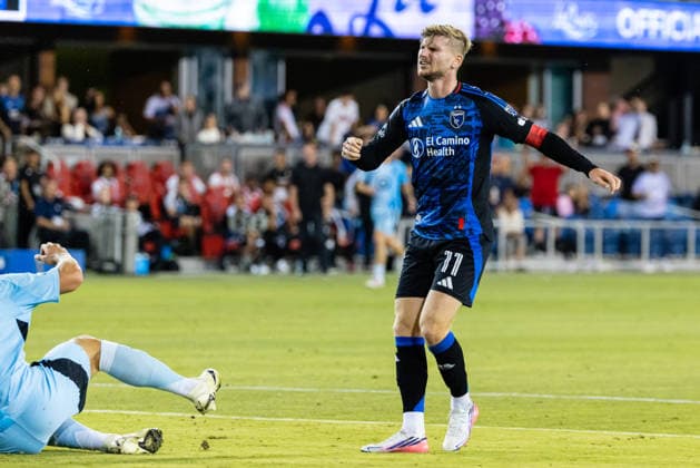 SAN JOSE, CA - AUGUST 22: Timo Werner 11 of the San Jose Earthquakes reacts to a missed shot on goal during a MLS, Fussball Herren, USA match against Minnesota United FC on August 22, 2026 at PayPal Park in San Jose, CA. (Photo by Matthew Huang Icon Sportswire) SOCCER: AUG 22 MLS San Jose Earthquakes vs Minnesota United FC EDITORIAL USE ONLY Icon260822021