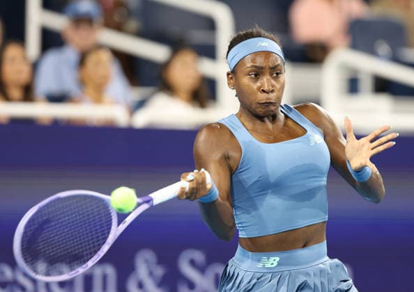 August 23, 2026, Mason, Ohio, USA: COCO GAUFF of USA during the match against S. Bejlek of Czech Republic in semifinals of tennis tournament WTA, Tennis Damen 1000 Cincinnati Open in Mason, USA. Gauff won 6:4, 6:1 Mason USA - ZUMAc278 20260823_zsp_c278_027 Copyright: xMarcinxCholewinskix