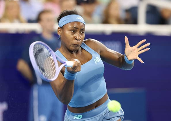 August 23, 2026, Mason, Ohio, USA: COCO GAUFF of USA during the match against S. Bejlek of Czech Republic in semifinals of tennis tournament WTA, Tennis Damen 1000 Cincinnati Open in Mason, USA. Gauff won 6:4, 6:1 Mason USA - ZUMAc278 20260823_zsp_c278_024 Copyright: xMarcinxCholewinskix