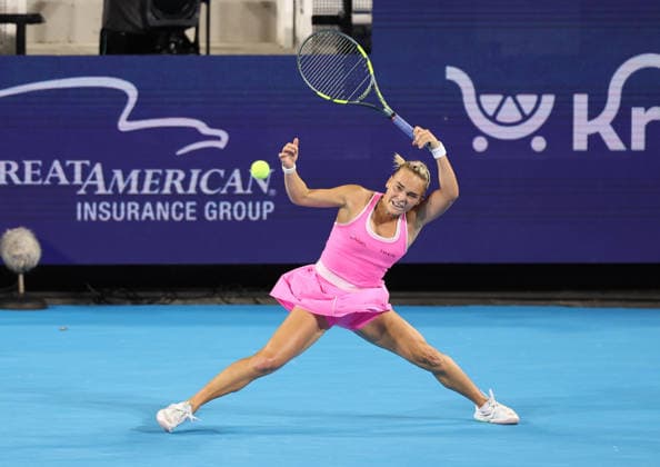 August 23, 2026, Mason, Ohio, USA: SARA BEJLEK of Czech Republic during the match against C. Gauff of USA in semifinals of tennis tournament WTA, Tennis Damen 1000 Cincinnati Open in Mason, USA. Bejlek lost 4:6, 1:6. Mason USA - ZUMAc278 20260823_zsp_c278_015 Copyright: xMarcinxCholewinskix