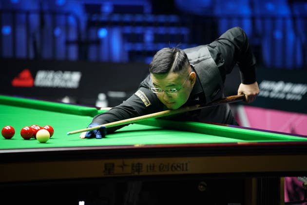 WUHAN, CHINA - AUGUST 23: Guan Zhen of China plays a shot in the first round match against Gao Yang of China on day 1 of Wuhan Open 2026 at the Optics Valley Gymnasium of Huazhong University of Science and Technology on August 23, 2026 in Wuhan, Hubei Province of China.  Copyright: xTaixChengzhex 111661617313