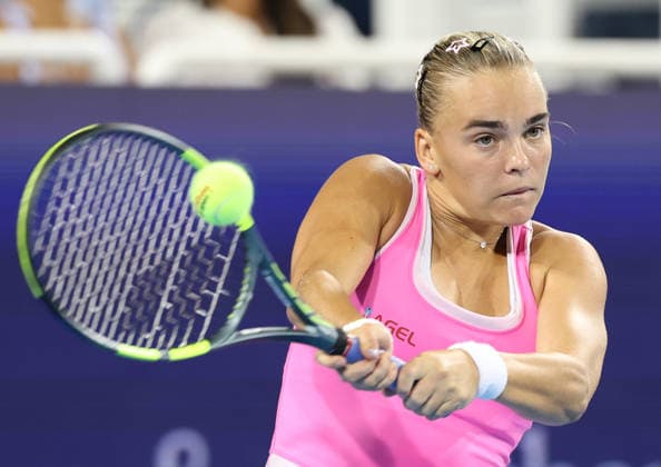 August 23, 2026, Mason, Ohio, USA: SARA BEJLEK of Czech Republic during the match against C. Gauff of USA in semifinals of tennis tournament WTA, Tennis Damen 1000 Cincinnati Open in Mason, USA. Bejlek lost 4:6, 1:6. Mason USA - ZUMAc278 20260823_zsp_c278_003 Copyright: xMarcinxCholewinskix