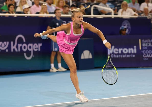 August 23, 2026, Mason, Ohio, USA: SARA BEJLEK of Czech Republic during the match against C. Gauff of USA in semifinals of tennis tournament WTA, Tennis Damen 1000 Cincinnati Open in Mason, USA. Bejlek lost 4:6, 1:6. Mason USA - ZUMAc278 20260823_zsp_c278_002 Copyright: xMarcinxCholewinskix