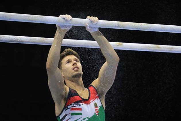 Zagreb, 22.08.2026. - 37TH EUROPEAN MEN™S ARTISTIC GYMNASTICS, Men s Artistic Gymnastics Apparatus Final Parallel bars Individual SENIORS. 589 MESZAROS Krisztofer (HUN), Men s Artistic Gymnastics Apparatus Final Parallel bars Individual SENIORS  2S6A5423.JPG