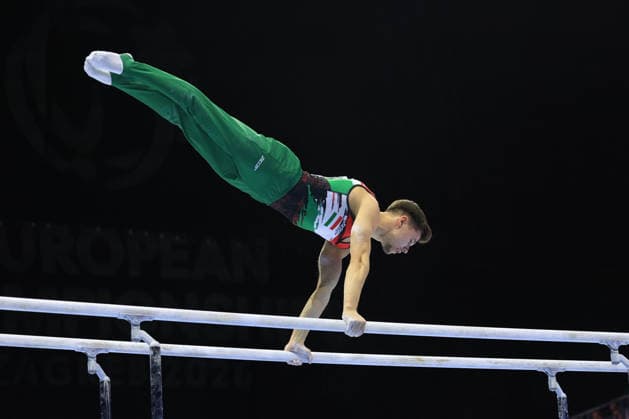 Zagreb, 22.08.2026. - 37TH EUROPEAN MEN™S ARTISTIC GYMNASTICS, Men s Artistic Gymnastics Apparatus Final Parallel bars Individual SENIORS. 589 MESZAROS Krisztofer (HUN), Men s Artistic Gymnastics Apparatus Final Parallel bars Individual SENIORS  2S6A5501.JPG