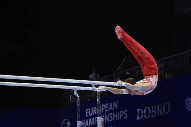 Zagreb, 22.08.2026. - 37TH EUROPEAN MEN™S ARTISTIC GYMNASTICS, Men s Artistic Gymnastics Apparatus Final Parallel bars Individual SENIORS. 680 DOGAN Altan (TUR), Men s Artistic Gymnastics Apparatus Final Parallel bars Individual SENIORS  2S6A6442.JPG