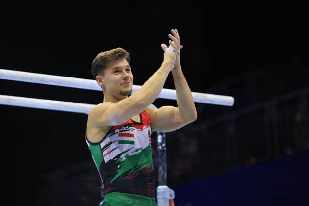 Zagreb, 22.08.2026. - 37TH EUROPEAN MEN™S ARTISTIC GYMNASTICS, Men s Artistic Gymnastics Apparatus Final Parallel bars Individual SENIORS. 589 MESZAROS Krisztofer (HUN), Men s Artistic Gymnastics Apparatus Final Parallel bars Individual SENIORS  2S6A5925.JPG