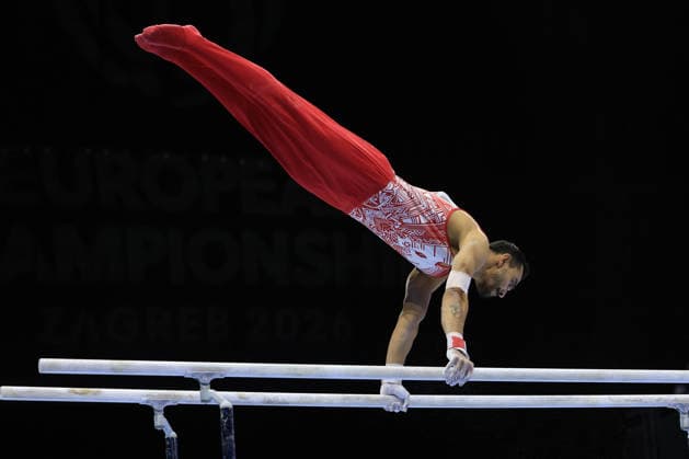 Zagreb, 22.08.2026. - 37TH EUROPEAN MEN™S ARTISTIC GYMNASTICS, Men s Artistic Gymnastics Apparatus Final Parallel bars Individual SENIORS. 675 ARICAN Ferhat (TUR), Men s Artistic Gymnastics Apparatus Final Parallel bars Individual SENIORS  2S6A7811.JPG