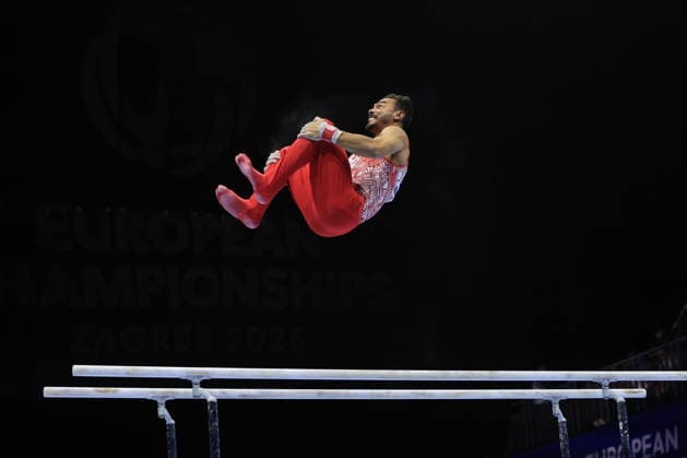 Zagreb, 22.08.2026. - 37TH EUROPEAN MEN™S ARTISTIC GYMNASTICS, Men s Artistic Gymnastics Apparatus Final Parallel bars Individual SENIORS. 675 ARICAN Ferhat (TUR), Men s Artistic Gymnastics Apparatus Final Parallel bars Individual SENIORS  2S6A7994.JPG