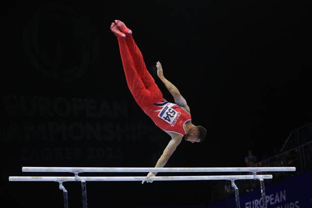Zagreb, 22.08.2026. - 37TH EUROPEAN MEN™S ARTISTIC GYMNASTICS, Men s Artistic Gymnastics Apparatus Final Parallel bars Individual SENIORS. 534 KOVTUN Illia (CRO), Men s Artistic Gymnastics Apparatus Final Parallel bars Individual SENIORS  2S6A7125.JPG