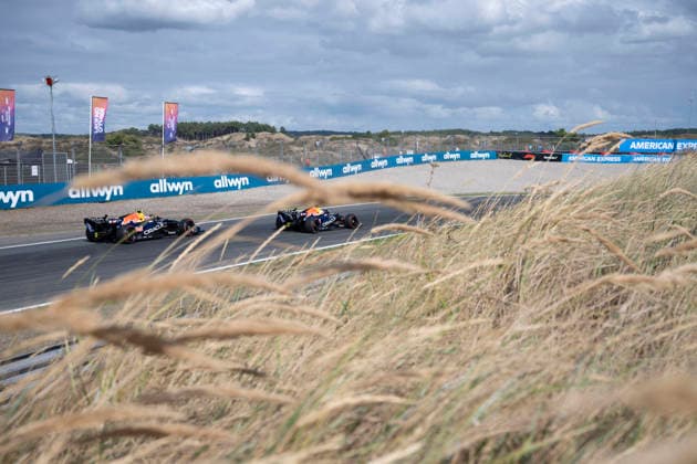 Qualifying session ahead of the F1 Grand Prix of Netherlands 3 Max Verstappen (Red Bull Ford) and 30 Liam Lawson during qualifying session ahead of the F1 Grand Prix of Netherlands at Circuit Zandvoort on August 22, 2026 in Zandvoort, Netherlands. Photo by Eliot Blondet ABACAPRESS.COM Zandvoort Netherlands Netherlands  Copyright: xBlondetxEliot ABACAx