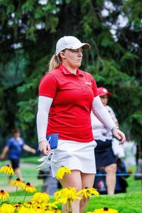 August 22, 2026, Edmonton, Alberta, Canada: Gemma Dryburgh (SCO) heads up to the second tee in round 3 of the LPGA, Golf Damen CPKC Canadian Women s Open..LPGA CPKC Canada WomenÃ¢â‚¬â ¢s Open leader Mayu Yamashita shot 5 under par to bringing her total to -19, tying the LPGA record after 54 holes. 16-year-old amateur Aphrodite Deng (tied for 6th place) leads all Canadians at 10 under par after shooting 63 (7 under par) in the third round (the low score for the round). Nine players are currently sitting at 10 under par or better heading into the final round. Deng is also one of 4 Canadians under 18 to make the cut, a tournament first. Edmonton Canada - ZUMAs197 20260822_aaa_s197_409 Copyright: xRonxPalmerx