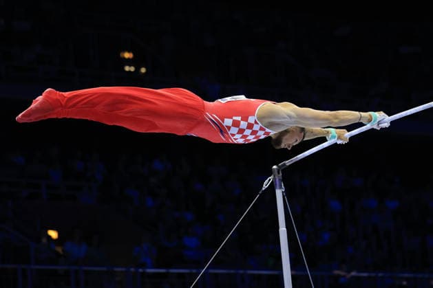 Zagreb, 22.08.2026. - 37TH EUROPEAN MEN™S ARTISTIC GYMNASTICS, Men s Artistic Gymnastics Apparatus Final Horizontal bar Individual SENIORS. 534 KOVTUN Illia (CRO) Men s Artistic Gymnastics Apparatus Final Horizontal bar Individual SENIORS  2S6A9361.JPG