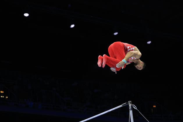 Zagreb, 22.08.2026. - 37TH EUROPEAN MEN™S ARTISTIC GYMNASTICS, Men s Artistic Gymnastics Apparatus Final Horizontal bar Individual SENIORS. 534 KOVTUN Illia (CRO) Men s Artistic Gymnastics Apparatus Final Horizontal bar Individual SENIORS  2S6A9367.JPG