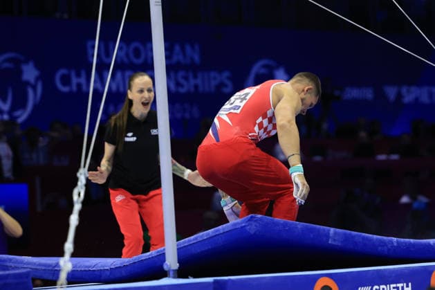Zagreb, 22.08.2026. - 37TH EUROPEAN MEN™S ARTISTIC GYMNASTICS, Men s Artistic Gymnastics Apparatus Final Horizontal bar Individual SENIORS. 534 KOVTUN Illia (CRO) Men s Artistic Gymnastics Apparatus Final Horizontal bar Individual SENIORS  2S6A9405.JPG