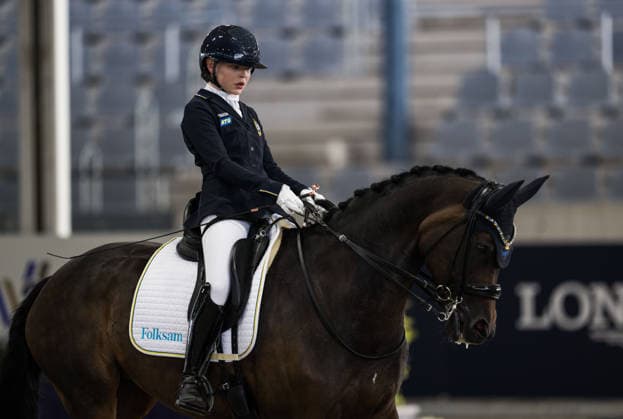 260823 Pam Svane of Sweden with horse Raja compete in the Para Dressage Grand Prix Freestyle Individual Final Grade III during day 13 of the 2026 FEI World Championships on August 23, 2026 in Aachen. Photo: Emma Wallskog BILDBYRAN kod EW EW0701 ridsport equestrian rid-vm 2026 2026 fei world championships bbeng ridsport-vm dressyr dressage para dressage paradressyrsverige sweden *** August 23, 2026: Pam Svane of Sweden, riding Raja, competes in the Para Dressage Grand Prix Freestyle Individual Final, Grade III, on Day 13 of the 2026 FEI World Championships on August 23, 2026 in Aachen. Photo by Emma Wallskog. BILDBYRAN code EW EW0701 equestrian sports 2026 World Championships 2026 FEI World Championships BBENG equestrian sports World Championships dressage para dressage Sweden  Copyright: EMMAxWALLSKOG BB260823EW002
