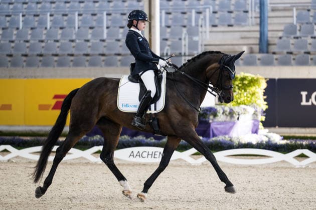 260823 Pam Svane of Sweden with horse Raja compete in the Para Dressage Grand Prix Freestyle Individual Final Grade III during day 13 of the 2026 FEI World Championships on August 23, 2026 in Aachen. Photo: Emma Wallskog BILDBYRAN kod EW EW0701 ridsport equestrian rid-vm 2026 2026 fei world championships bbeng ridsport-vm dressyr dressage para dressage paradressyrsverige sweden *** August 23, 2026: Pam Svane of Sweden, riding Raja, competed in the Grade III Para Dressage Grand Prix Freestyle Individual Final on Day 13 of the 2026 FEI World Championships in Aachen. 2026 in Aachen. Photo by Emma Wallskog, BILDBYRAN code EW EW0701 equestrian sports 2026 World Championships 2026 FEI World Championships bbeng equestrian sports World Championships dressage para dressage Sweden  Copyright: EMMAxWALLSKOG BB260823EW004