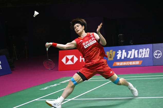 (260823) -- NEW DELHI, Aug. 23, 2026 -- China s Wang Zhiyi competes during the women s singles semifinal match between China s Wang Zhiyi and South Korea s An Se Young at BWF World Championships in New Delhi, India, Aug. 22, 2026. ) (SP)INDIA-NEW DELHI-BADMINTON-BWF WORLD CHAMPIONSHIPS-WOMEN S SINGLES JavedxDar 