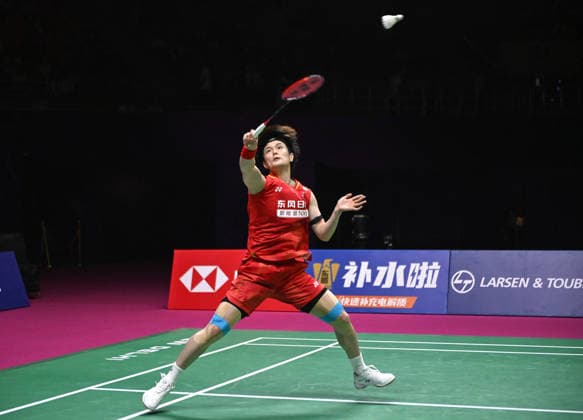 (260823) -- NEW DELHI, Aug. 23, 2026 -- China s Wang Zhiyi competes during the women s singles semifinal match between China s Wang Zhiyi and South Korea s An Se Young at BWF World Championships in New Delhi, India, Aug. 22, 2026. ) (SP)INDIA-NEW DELHI-BADMINTON-BWF WORLD CHAMPIONSHIPS-WOMEN S SINGLES JavedxDar 