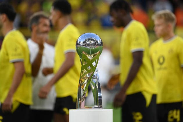 Der Supercup 22.08.2026, Fussball, Saison 2026 2027, Franz-Beckenbauer-Supercup 2026, Finale, Borussia Dortmund - FC Bayern München 1:2 DFL regulations prohibit any use of photographs as image sequences and or quasi-video Dortmund Signal Iduna Park Nordrhein Westfalen Deutschland *** The Super Cup, August 22, 2026, Soccer, 2026–2027 Season, Franz Beckenbauer Super Cup 2026, Final, Borussia Dortmund vs. FC Bayern Munich 1–2; DFL regulations prohibit any use of photographs as image sequences and or quasi-video; Dortmund, Signal Iduna Park, North Rhine-Westphalia, Germany Team2