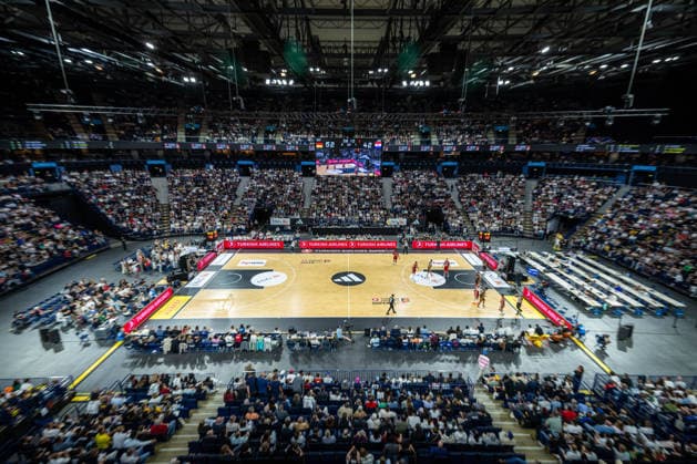 Basketball Hamburg 22.08.2026 Turkish Airlines Supercup 2026 Finale Deutschland (GER) - Kroatien (CRO) Barclay Arena Sportstätte *** Basketball Hamburg, August 22, 2026 Turkish Airlines Super Cup 2026 Final: Germany (GER) vs. Croatia (CRO) at Barclay Arena