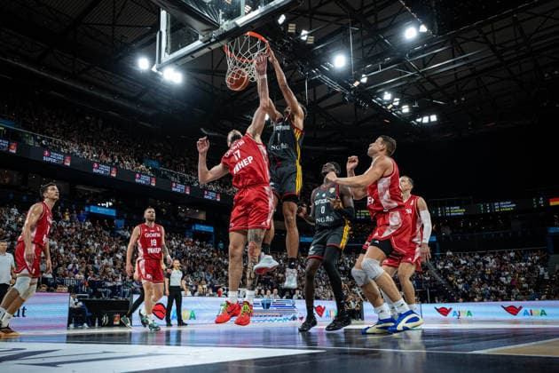 Basketball Hamburg 22.08.2026 Turkish Airlines Supercup 2026 Finale Deutschland (GER) - Kroatien (CRO) Oscar da Silva (Deutschland, No.01) Karlo Matkovic (Kroatien, No.17) *** Basketball Hamburg, August 22, 2026 Turkish Airlines Supercup 2026 Final Germany (GER) vs. Croatia (CRO) Oscar da Silva (Germany, No. 01) Karlo Matkovic (Croatia, No. 17)