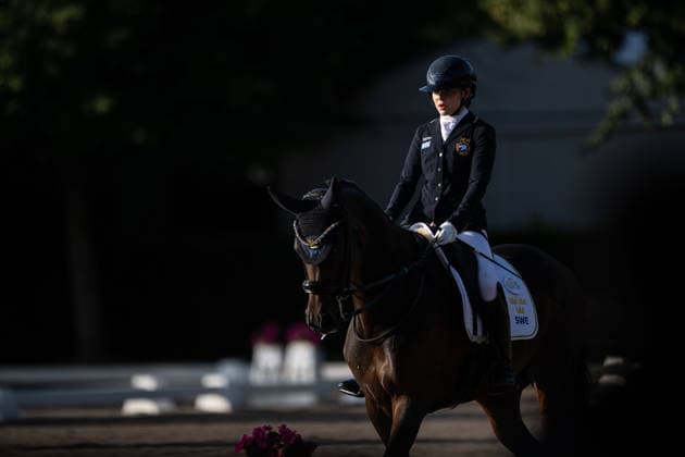260823 Pam Svane of Sweden with horse Raja ahead of competing in the Para Dressage Grand Prix Freestyle Individual Final Grade III during day 13 of the 2026 FEI World Championships on August 23, 2026 in Aachen. Photo: Emma Wallskog BILDBYRAN kod EW EW0701 ridsport equestrian rid-vm 2026 2026 fei world championships bbeng ridsport-vm dressyr dressage para dressage paradressyr *** August 23, 2026: Pam Svane of Sweden with her horse Raja before competing in the Para Dressage Grand Prix Freestyle Individual Final, Grade III, on Day 13 of the 2026 FEI World Championships, 2026 in Aachen. Photo by Emma Wallskog. BILDBYRAN code EW EW0701 equestrian sports 2026 World Championships 2026 FEI World Championships bbeng equestrian sports World Championships dressage para dressage  Copyright: EMMAxWALLSKOG BB260823EW006