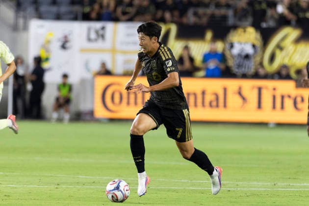 August 22, 2026, Los Angeles, California, USA: Los Angeles FC forward Heung Min Son (7) in actions against Portland Timbers during an MLS, Fussball Herren, USA soccer game on Saturday, Aug. 22, 2026 in Los Angeles. Los Angeles USA - ZUMAc68_ 20260822_zaf_c68_191 Copyright: xRingoxChiux