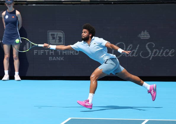 August 22, 2026, Mason, Ohio, USA: ARTHUR FILS of France during the match against F. Cobolli of Italy in the semifinals of tennis tournament WTA, Tennis Damen 1000 Cincinnati Open in Mason, USA. Fils won 6:3, 6:4 Mason USA - ZUMAc278 20260822_zsp_c278_042 Copyright: xMarcinxCholewinskix