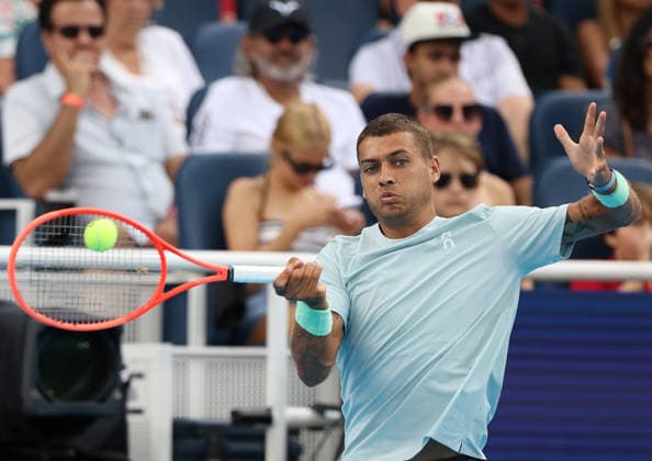August 22, 2026, Mason, Ohio, USA: FLAVIO COBOLLI of Italy during the match against A. Fils of France in the semifinals of tennis tournament WTA, Tennis Damen 1000 Cincinnati Open in Mason, USA. Cobolli lost 3:6, 4:6. Mason USA - ZUMAc278 20260822_zsp_c278_052 Copyright: xMarcinxCholewinskix