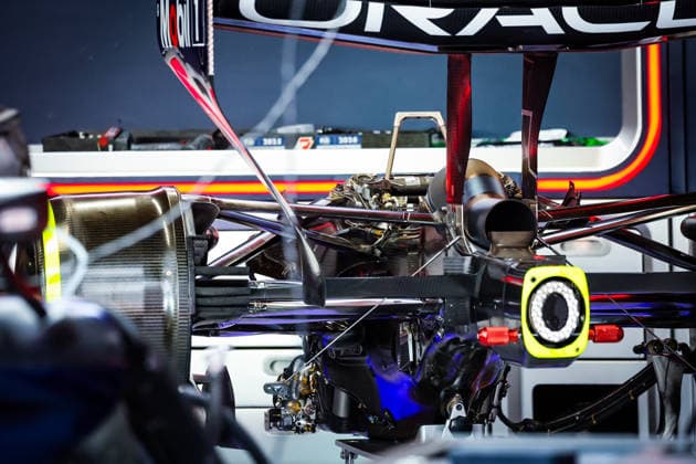 F1 - DUTCH GRAND PRIX 2026 Red Bull Racing Ford RB22, mechanical detail of rear wing suspensions gearbox during the Formula 1 Dutch Grand Prix 2026, 12th round of the 2026 Formula One World Championship, WM, Weltmeisterschaft from August 21 to 23, 2026 on the Circuit Zandvoort, in Zandvoort, Netherlands - ZandvoortNetherlands  Copyright: xFLORENTxGOODENx