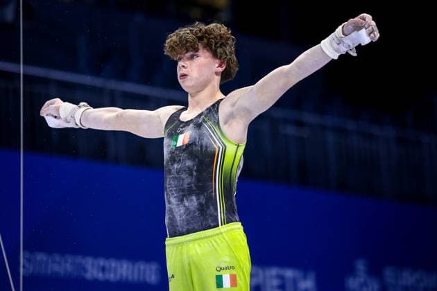 2026 Men s Artistic European Gymnastics Championships, Arena Zagreb, Zagreb, Croatia 23 8 2026 Juniors All-Around Final Ireland™s Robert Ward Robert Ward 23 8 2026  Copyright: xx 0NIK8001