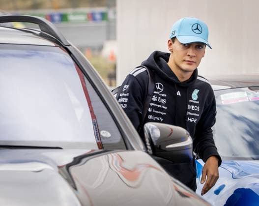 ZANDVOORT - George Russell (Mercedes) arrives ahead of the F1 Dutch Grand Prix at the Zandvoort Circuit. SEM VAN DER WAL ANP xVIxANPxSportx xxANPxIVx 566087533 originalFilename: 566087533.jpg