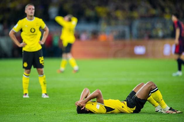 22.08.2026 - Fußball, 2026 2027, Franz-Beckenbauer-Supercup, Borussia Dortmund - FC Bayern München: (L-R) Joey Veerman (Dortmund), Jobe Bellingham (Dortmund) DFB REGULATIONS PROHIBIT ANY USE OF PHOTOGRAPHS AS IMAGE SEQUENCES AND OR QUASI-VIDEO. *** August 22, 2026 Soccer, 2026–2027, Franz Beckenbauer Super Cup, Borussia Dortmund vs. FC Bayern Munich; L: Joey Veerman (Dortmund), Jobe Bellingham (Dortmund); DFB regulations prohibit any use of photographs as image sequences and or quasi-video