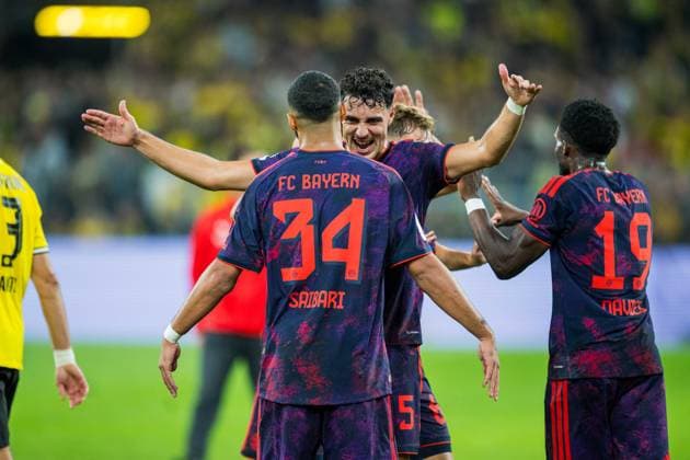 22.08.2026 - Fußball, 2026 2027, Franz-Beckenbauer-Supercup, Borussia Dortmund - FC Bayern München: (L-R) Ismael Saibari (München), Aleksandar Pavlovic (München) DFB REGULATIONS PROHIBIT ANY USE OF PHOTOGRAPHS AS IMAGE SEQUENCES AND OR QUASI-VIDEO. *** August 22, 2026 Soccer, 2026–2027, Franz Beckenbauer Super Cup, Borussia Dortmund vs. FC Bayern Munich, L R Ismael Saibari (Munich), Aleksandar Pavlovic (Munich). DFB regulations prohibit any use of photographs as image sequences and or quasi-video.