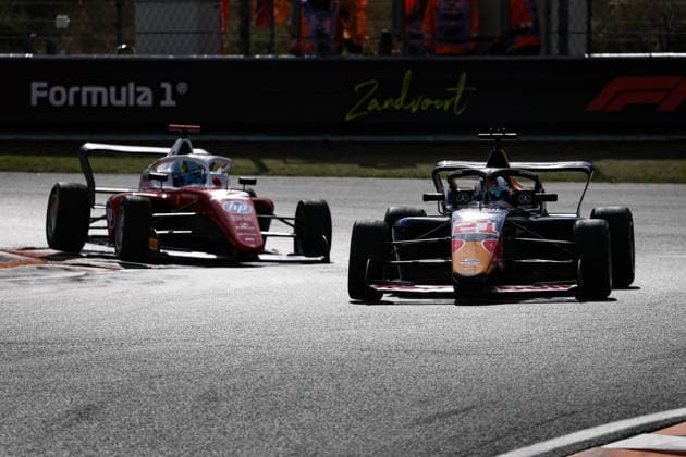 AUTO - F1 ACADEMY 2026 - ZANDVOORT 21 PALMOWSKI Alisha (uk), Campos racing supported by Red Bull racing, Tatuus F4-T421, action and 12 LARSEN Alba (dnk), MP Motorsport supported by Ferrari, Tatuus F4-T421, action during the 4th round of the 2026 F1 Academy from August 21 to 23, 2026 on the Zandvoort Circuit, in Zandvoort, Netherlands - ZandvoortNetherlands  Copyright: xEricxAlonsox