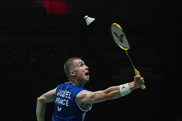 August 23, 2026, New Delhi, Delhi, India: France s Thom Gicquel and Delphine Delrue (not pictured) in action against China s Feng Yan Zhe and Huang Dong Ping during Mixed Doubles Finals of the BWF World Championships 2026 in New Delhi, India on August 23, 2026. New Delhi India - ZUMAj168 20260823_zip_j168_003 Copyright: xKabirxJhangianix