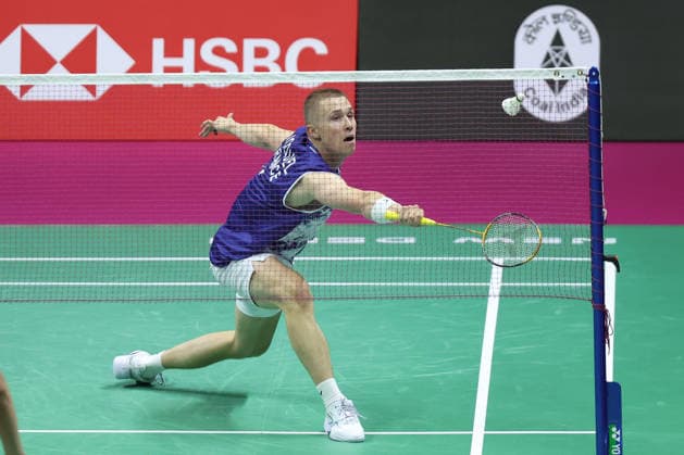 Thom Gicquel of France and Delphine Delrue of France in action during a final match of mix double during the BWF World Championships 2026 at Indira Gandhi Indoor Stadium, in New Delhi on August 23, 2026. New Delhi India Copyright: xAnshumanxAkashx