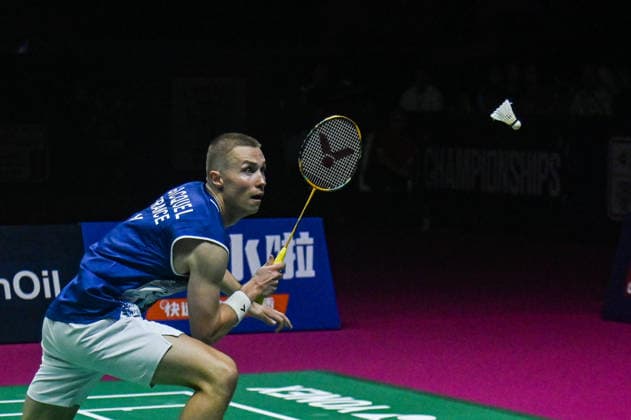 August 23, 2026, New Delhi, Delhi, India: France s Thom Gicquel and Delphine Delrue (not pictured) in action against China s Feng Yan Zhe and Huang Dong Ping during Mixed Doubles Finals of the BWF World Championships 2026 in New Delhi, India on August 23, 2026. New Delhi India - ZUMAj168 20260823_zip_j168_007 Copyright: xKabirxJhangianix