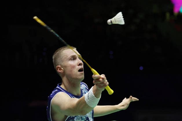 Thom Gicquel and Delphine Delrue Badminton World Champions - New Delhi Thom Gicquel of France and Delphine Delrue of France compete in the final match of mixed doubles during the BWF World Championships 2026 at Indira Gandhi Indoor Stadium in New Delhi, India on August 23, 2026. Photo by Anshuman Akash ABACAPRESS.COM New Delhi India  Copyright: xAkashxAnshuman ABACAx