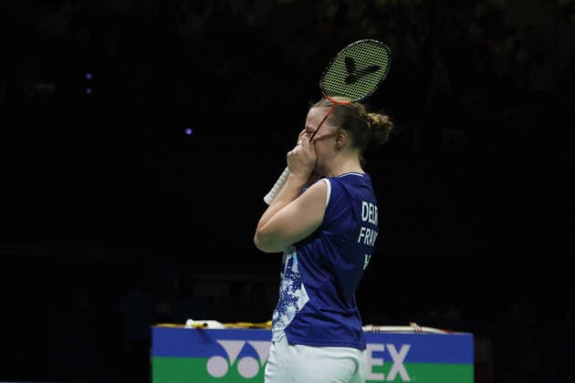 Thom Gicquel and Delphine Delrue Badminton World Champions - New Delhi Thom Gicquel of France and Delphine Delrue of France compete in the final match of mixed doubles during the BWF World Championships 2026 at Indira Gandhi Indoor Stadium in New Delhi, India on August 23, 2026. Photo by Anshuman Akash ABACAPRESS.COM New Delhi India  Copyright: xAkashxAnshuman ABACAx