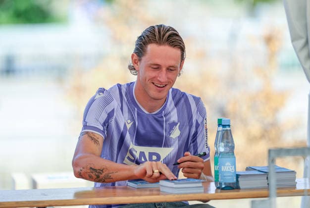 GER, Sinsheim, TSG Hoffenheim Saisoneröffnung, Fussball, DFB, Spielzeit 2026 2027, SNP Arena im Bild: Wout Burger DFB DFL REGULATIONS PROHIBIT ANY USE OF PHOTOGRAPHS AS IMAGE SEQUENCES AND OR QUASI-VIDEO, 23.08.2026 *** GER, Sinsheim, TSG Hoffenheim Season Opener, Soccer, DFB, 2026–2027 Season, SNP Arena in the picture: Wout Burger. DFB and DFL regulations prohibit any use of photographs as image sequences and or quasi-video. August 23, 2026 Copyright: HMBxMedia HendrikxHamelau