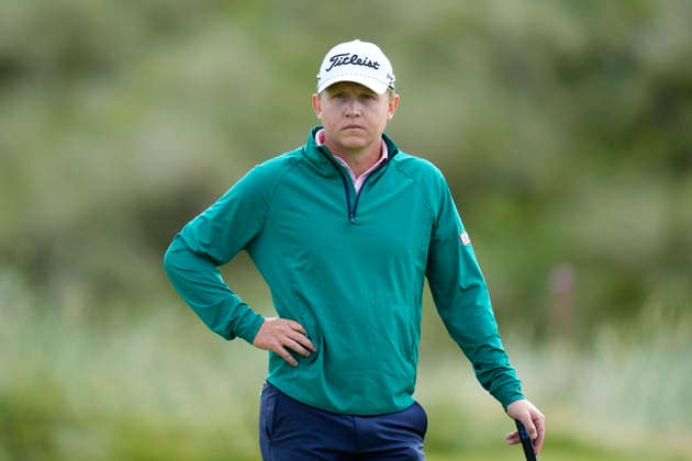 BALMEDIE, SCOTLAND - AUG 23: Albin Bergstrom (SWE) waits on the eighth green during Round 4 at the 2026 Nexo Championship at the Trump International Golf Links, Balmedie on August 23, 2026 in Aberdeenshire, Scotland The 2026 Nexo Championship